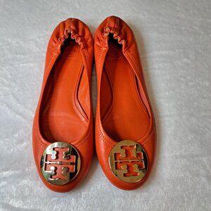 Tory Burch Orange Ballet Flats